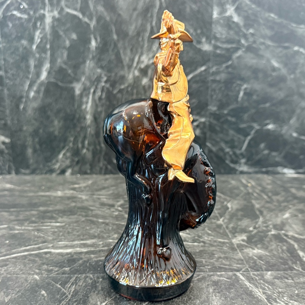 AVON Bucking Bronco and Cowboy Amber Bottle - Picture 8 of 16